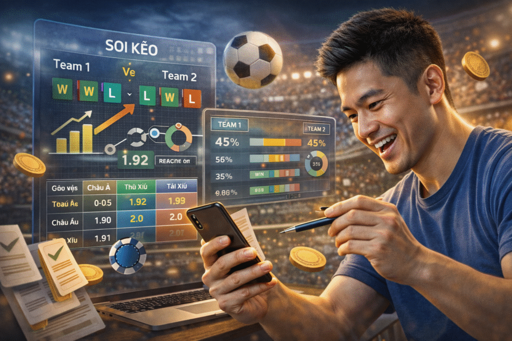 Quan sát diễn biến trực tiếp để vào kèo live hiệp 1