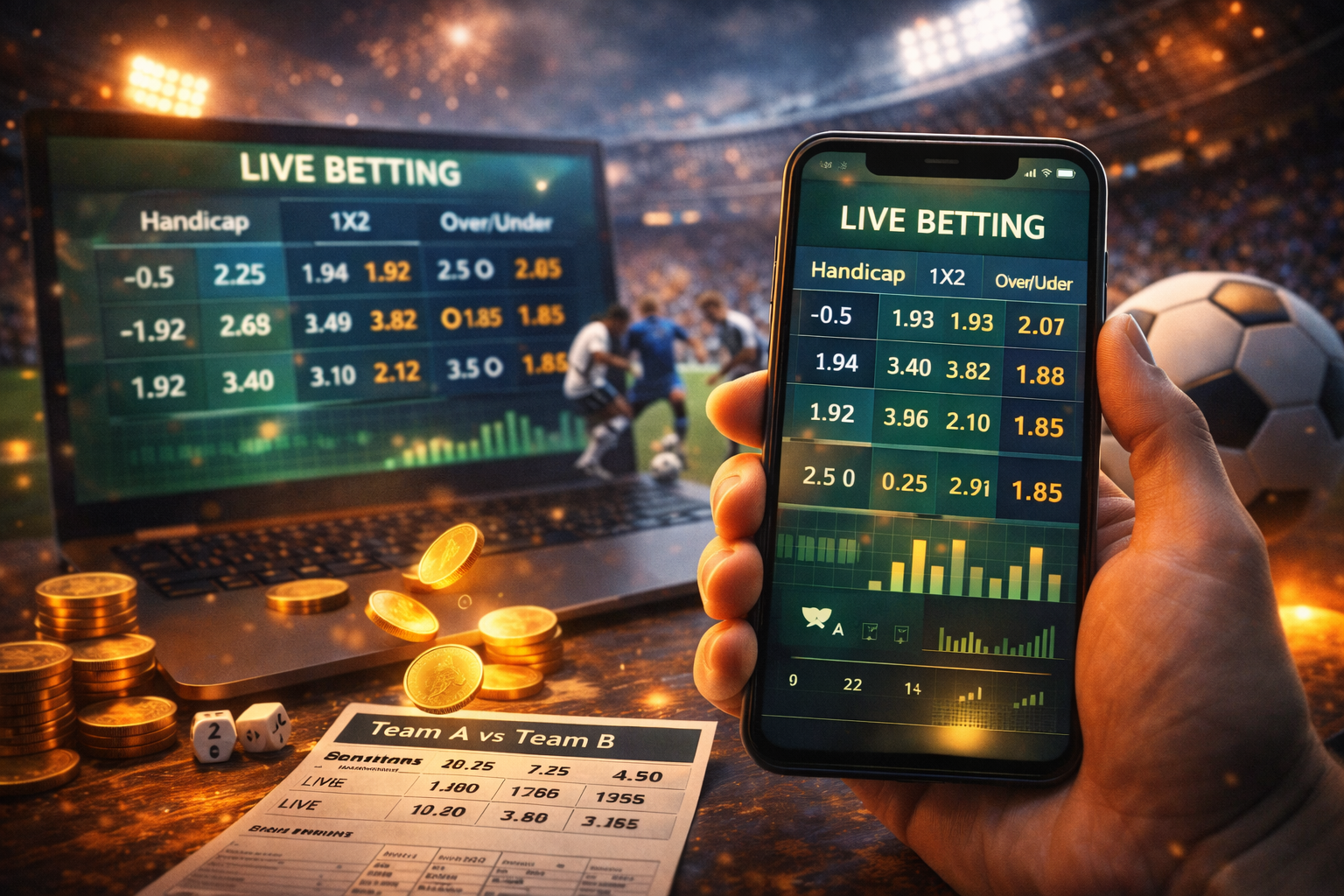 Cược trực tuyến trong bóng đá