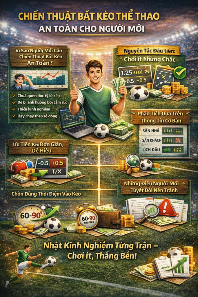 Chiến thuật bắt kèo thể thao an toàn